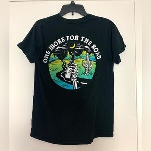 Retrofit One More For The Road Skateboarding T-shirt Tee Top Skeleton Black M